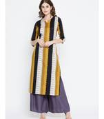 multicolour cotton straight kurti