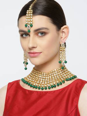 Green cubic zirconia necklace-sets 1