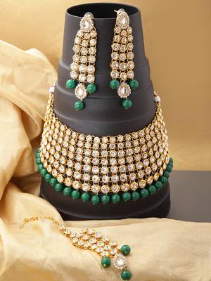 Green cubic zirconia necklace-sets 2