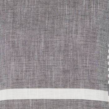 Women's Grey Striped A-line Handloom Kurti 4