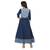 Women's Blue Cotton Solid A-line Kurti