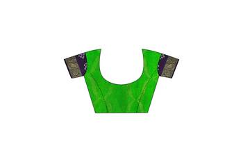 Multicolor hand woven art silk saree with blouse 4