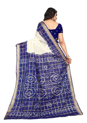 Multicolor hand woven art silk saree with blouse 2