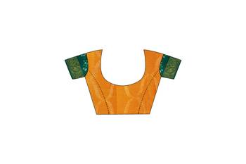 Multicolor hand woven art silk saree with blouse 4