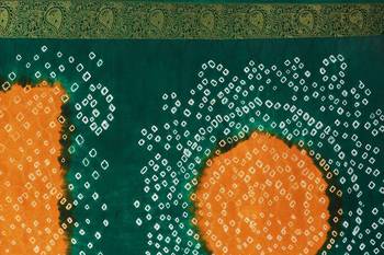Multicolor hand woven art silk saree with blouse 5