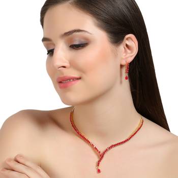 Pink Cubic Zirconia Necklaces 1