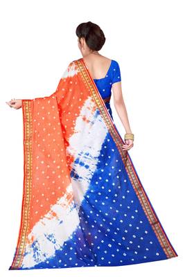 Multicolor hand woven art silk saree with blouse 2