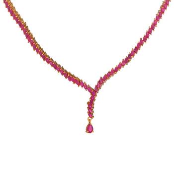 Pink Cubic Zirconia Necklaces 4