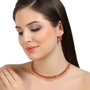 Pink Cubic Zirconia Necklaces 1