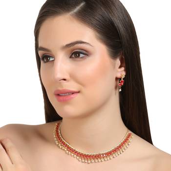 Pink Cubic Zirconia Necklaces 2