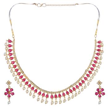 Pink Cubic Zirconia Necklaces 3