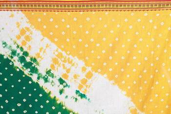 Multicolor hand woven art silk saree with blouse 5