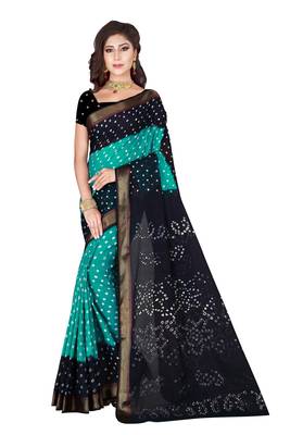 Multicolor hand woven art silk saree with blouse 1