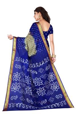Multicolor hand woven art silk saree with blouse 2