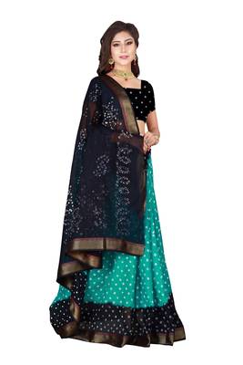 Multicolor hand woven art silk saree with blouse 3
