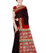Multicolor hand woven art silk saree with blouse