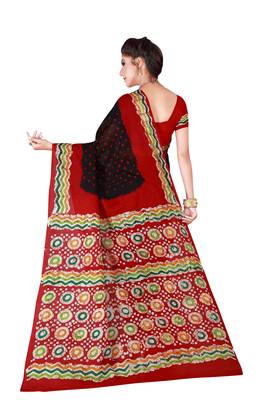 Multicolor hand woven art silk saree with blouse 2