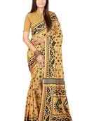 Multicolor hand woven art silk saree with blouse