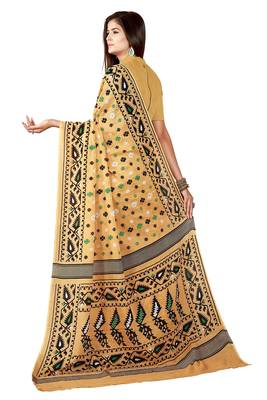 Multicolor hand woven art silk saree with blouse 2