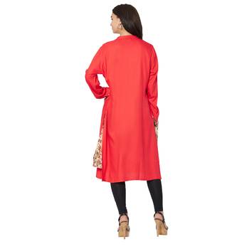Beige printed cotton kurtas-and-kurtis 2
