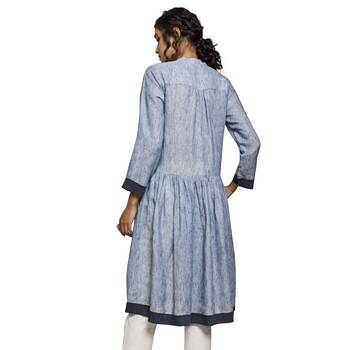 Grey plain cotton kurtas-and-kurtis 2