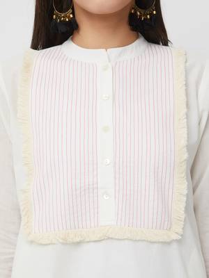 White plain cotton kurtas-and-kurtis 5