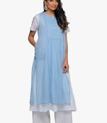 White printed cotton kurtas-and-kurtis