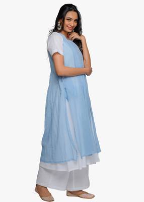 White printed cotton kurtas-and-kurtis 3