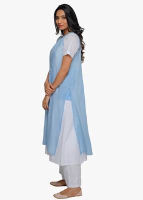 White printed cotton kurtas-and-kurtis 4
