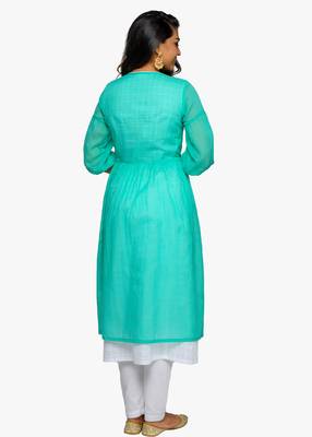 White printed cotton kurtas-and-kurtis 2