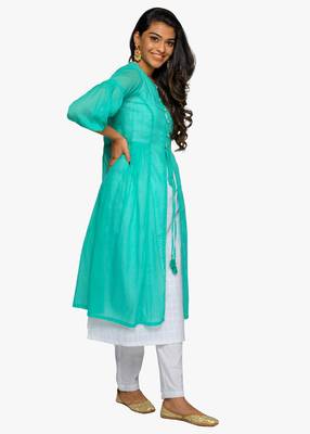 White printed cotton kurtas-and-kurtis 3
