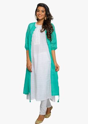 White printed cotton kurtas-and-kurtis 5