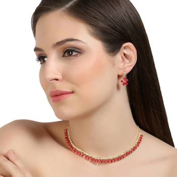 Pink Cubic Zirconia Necklaces 1