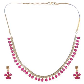 Pink Cubic Zirconia Necklaces 3