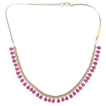 Pink Cubic Zirconia Necklaces 4