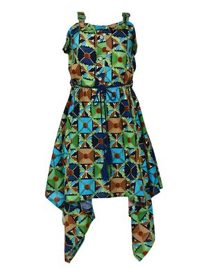 Green Plain Silk Blend Kids-Tops 1
