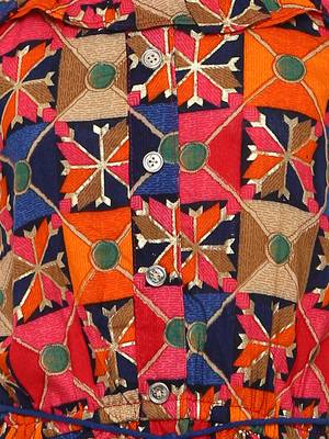 Orange Plain Silk Blend Kids-Tops 3