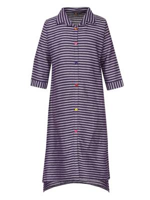 Purple Plain Cotton Kids-Kurtis 1