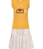 Yellow Plain Nylon Kids-Tops