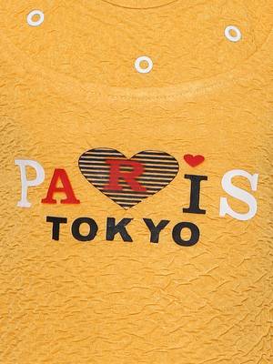 Yellow Plain Nylon Kids-Tops 4