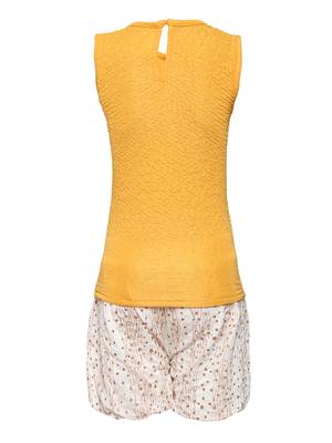 Yellow Plain Nylon Kids-Tops 2