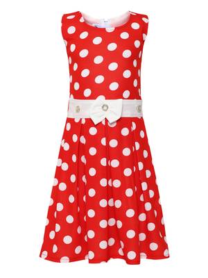 Red Plain Nylon Kids-Tops 1