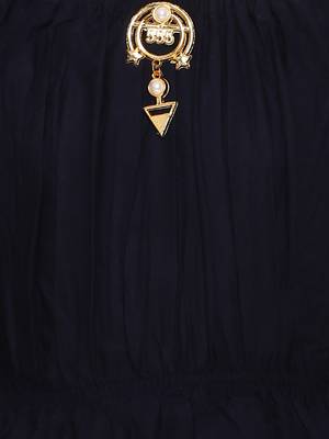Black Plain Cotton Kids-Tops 4