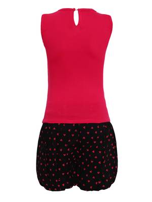 Pink Plain Cotton Kids-Tops 2