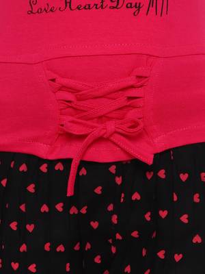 Pink Plain Cotton Kids-Tops 4
