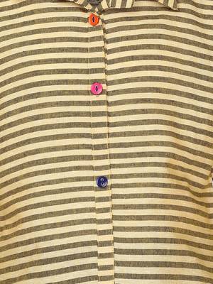 Yellow Plain Cotton Kids-Tops 4