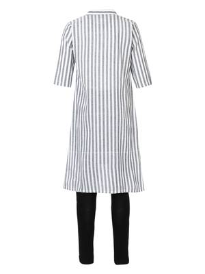 Black Plain Cotton Kids-Tops 2