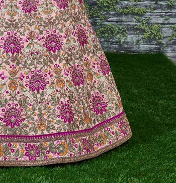 peach wedding bridal heavy lehenga set choli with dupatta with dupatta 4