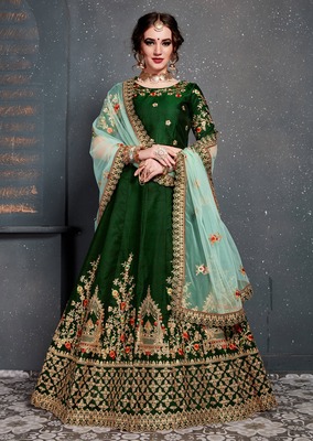 taffeta silk lehenga choli