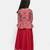 Red Plain Cotton Stitched Kids Lehenga Choli